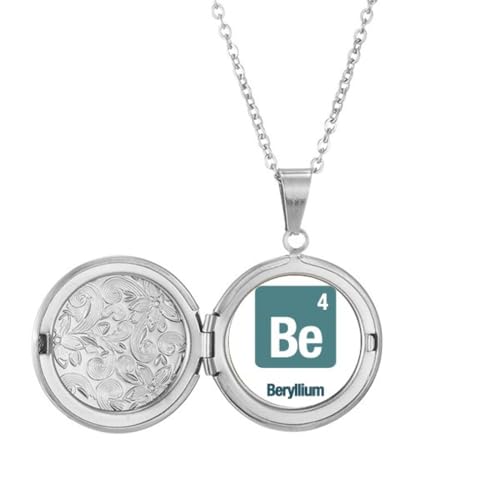 Pendentif Be Beryllium médaillon pour photos à porter au quotidien