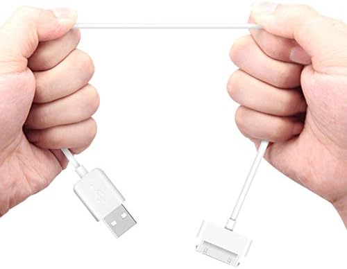 TechRise USB Sync and Charging Cable Compatible with iPad 3, iPad 2, iPad 1, iPod, iPhone 4/4S, iPhone 3G/3GS, 30-Pin Cables Charger Lead,1M, 2-Pack