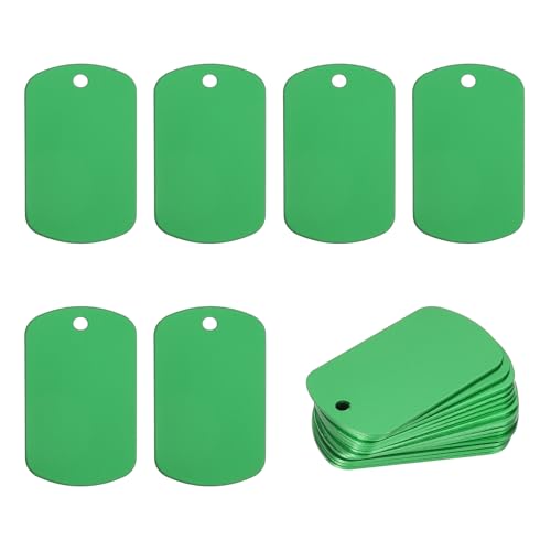 Étiquettes pour gravure laser PATIKIL en aluminium vert pour loisirs