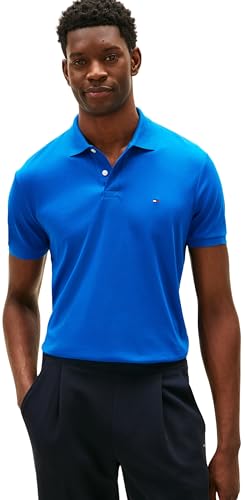 Tommy Hilfiger Polo S/S para Hombre, Azul (Índigo Vibrante), XXL