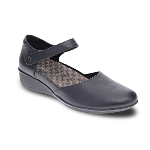 Image of Revere Osaka Mary-Jane Shoes for Women Orthopedic Perforated Wedge Flats with Arch Support, Comfortable Shoes for Medium & Wide Fit