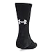 Under Armour Unisex-Adult Training Cotton Crew Socks 6 Pack, (001) Black/Black/White, Large