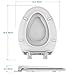 Toilet Seat Elongated White Flat Toilet Seat Cover with Quick Release Easy Clean Hinges, Comfortable Fit for Standard Toilets, Perfect for Home Bathroom Upgrades, Apartments and Guest Restrooms