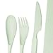 Vaveren Cutlery Set for Outdoor Gatherings and Family Meals, Green