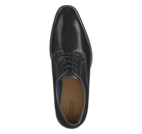 Johnston & Murphy Men's Meade Plain Toe Black Italian Calfskin 10 M Us #TOP1