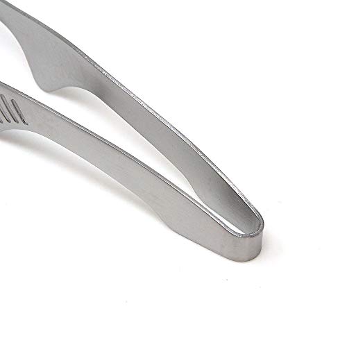 (Silver) - Todai 24cm Stainless Steel Non-Slip Yakiniku BBQ Tongs (Silver)