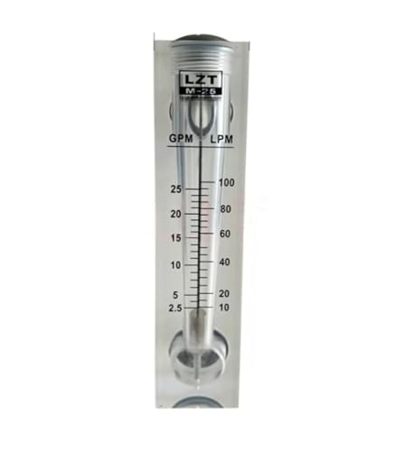 Débitmètre liquide monté sur panneau LZT-25 non réglable double ligne 10-100 LPM