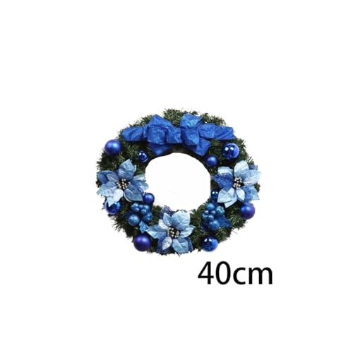 Décoration de guirlande de Noël bleue 40CM pour sublimer une façade terne - 3