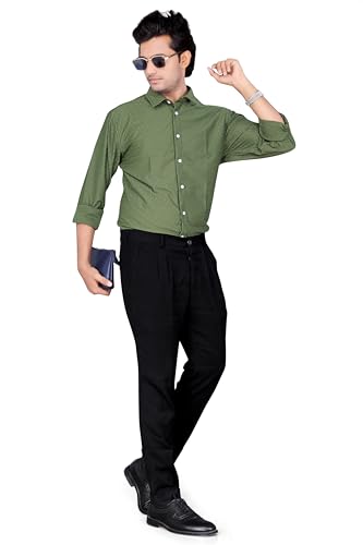 Image of EVERGLADE Men's Casual Shirt | Textured Poly Blend | Regular Fit | Full Sleeve