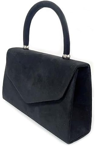 Elegante Clutch Voor Speciale Gelegenheden Suede Plain Bruids Prom Bruiloft Avond Clutch Party Purse Donkerblauwe Suède Tas