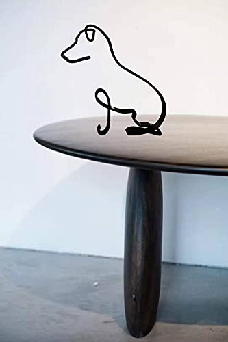 Yrhsport Dog Minimalist Art Sculpture, Personalized Metal Abstract Metal Line Crafts Creative Statue For Living Room, Home Office, Desk, Wall Decoration（Jack Russell #TOP4