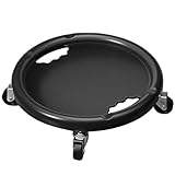 Ginwrek 4-Rad Ab Roller mit Kniepolster, Leise Ab Wheel Roller für Core Workout, Rutschfeste Griffe & Bodensichere Räder, Home Gym Equipment für Männer und Frauen, Schwarz