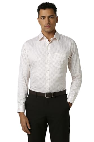Image of Van Heusen Formal Printed Shirt for Men| Premium Cotton| Full Sleeves| Slim Fit |Breathable Fabric