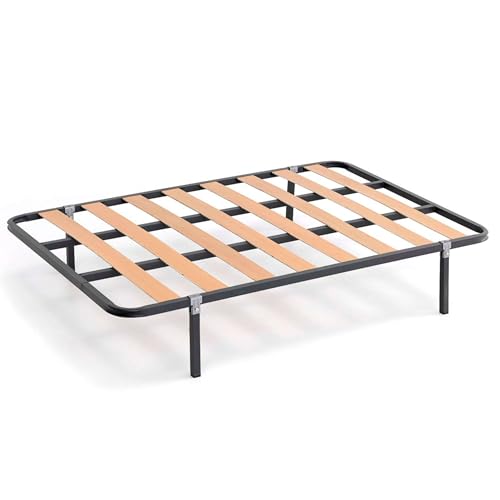 Miroytengo Somier 150x190 cm con 4 Patas - Tubo acerado 30x30 mm, Refuerzo Central, Láminas de Chopo y Pintura Metalizada
