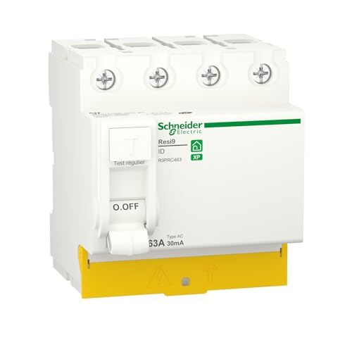Schneider Electric - Resi9 - interrupteur différentiel - 4P - 63A - 30mA - Type AC - peignable - R9PRC463