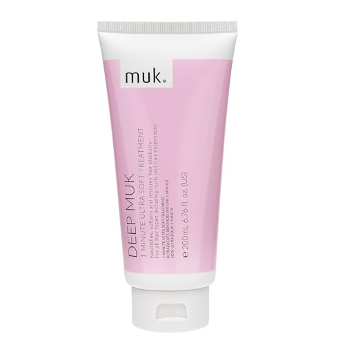 MUK. Deep muk Ultra Soft 1 minute hair treatment for All Types - Hair Treatment Nourishes, Softens, Hair Repair & Improves Elasticity. Hydrating Smoothing Formula for Shine, 200ml