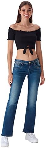 LTB Jeans Damen Stretch Valerie Bootcut Fit Jeanshose Hose Denim | Tiefer Bund Blau 24 25 26 27 28 29 30 31 32 33 34