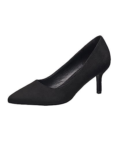 French Connection Kitten Heel Pumps for Women Closed Pointy Toe Slip-On Fashion Work Office Dress Shoes for Women