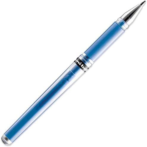 uni-ball Signo Pen Broad Metallic Gel Ink Rollerball - Metal 1mm Tip Nib 0.65mm Line Width With Rubber Grip - UM-153 - (Pack Of 6) - Red, Bronze, Gold, Green, Blue and Violet