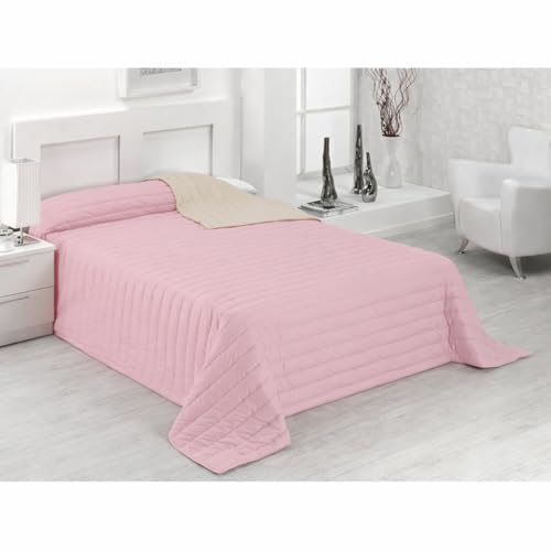 SABANALIA - Colcha Cama 90 Bicolor Multiuso Tutto para Primavera, Verano, Otoño (Disponible en Varias Medidas y Colores) Cuarzo/Lino