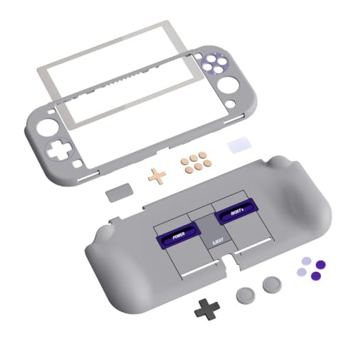 playvital Coque pour Switch Lite Cover Joycon-Snes Classique | Accessoire Protection pour Nintendo Switch Lite avec Capuchon Joystick & Protecteur d'Écran Verre Trempé & ZealProtect Bouton
