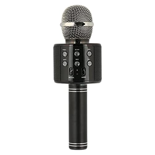 Voupuoda WS-858 Microfone de karaokê sem fio portátil, Player de karaokê portátil para celular Alto-