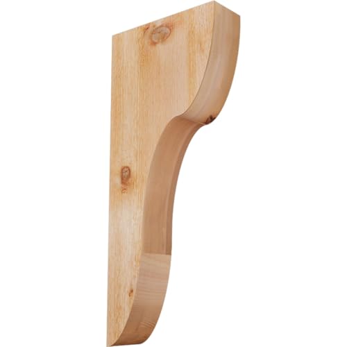 Ekena Millwork COR04X12X28CAR00RWR 4"W x 12"D x 28"H Carmel Rough Sawn Corbel, Western Red Cedar