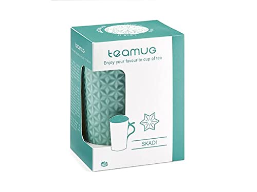 NEU teemando® Teamug "Skadi" New Bone China-Kräuterteetasse 2-fach sortiert, mit Edelstahlsieb 0,4 l