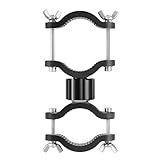 LIGHTFE Aluminum Bike Flashlight Mount for Large Size Lights,U Lock Mount for Bike Lock Holder, 360° Rotation Adjustable Flashlight Bicycle Holder