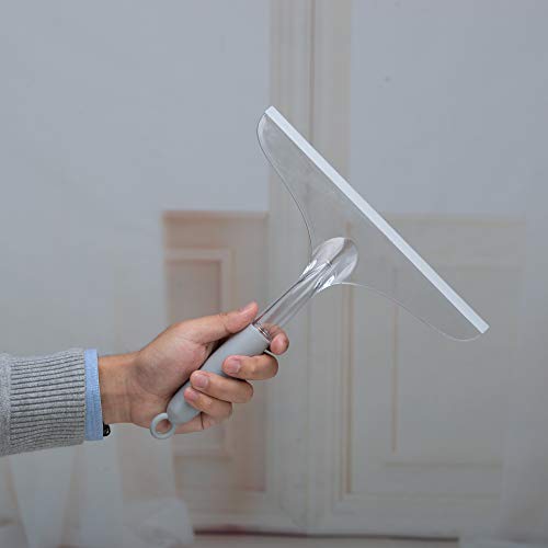 Shower Squeegee For Bathroom Shower Glass Doors, Rubber Window Cleaner Squeegee, Clear Plastic Car Windshield Cleaning Squeegee #TOP5