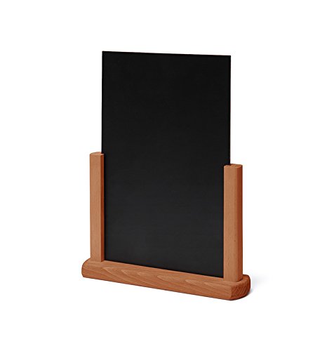 Preisvergleich Produktbild POV® Kreidetafel Tischaufsteller Holz, teak, DIN A4