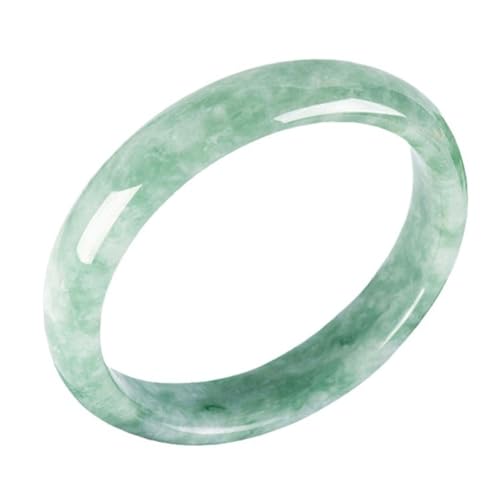 Jadeite Bangle Bracelet, Guizhou Green Stone Floral Design, Gift for a Woman