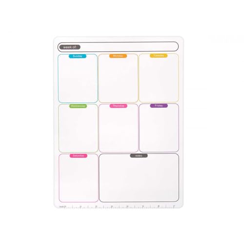 Genérico Pizarra Magnetica Nevera || Calendario Semanal Iman en 2 tamaños (A4 / A3) | Pizarra Planificador Semanal para Cocina - Notas para Lista de Compras | Tablero de Mensajes (A4)