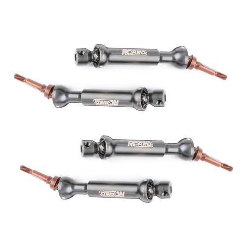 RCAWD S2 Tool Steel Drive Shaft for 1/10 Slash Upgrades Part, 300% Heavy Duty Driveshaft for 4X4 CVD Hoss Rustler Front Rear Driveshaft Stampede VXL 4WD Upgrades