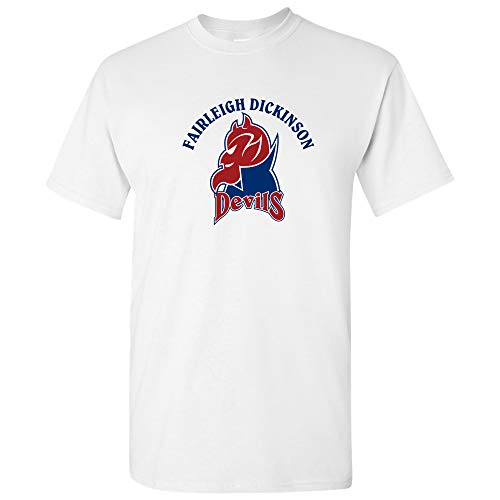 UGP Campus Apparel AS03 - Fairleigh Dickinson Devils Arch Logo T-Shirt - Medium - White