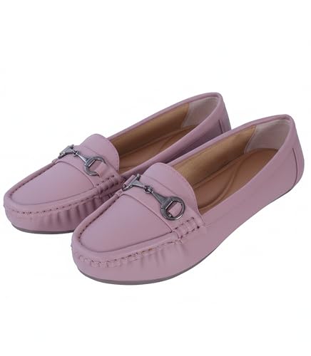 Image of CatBird Women's Metal Detail Slip-On Loafers | Cushioned Comfort Flats | Lightweight Office & Casual Shoes | Anti-Slip Sole Footwear