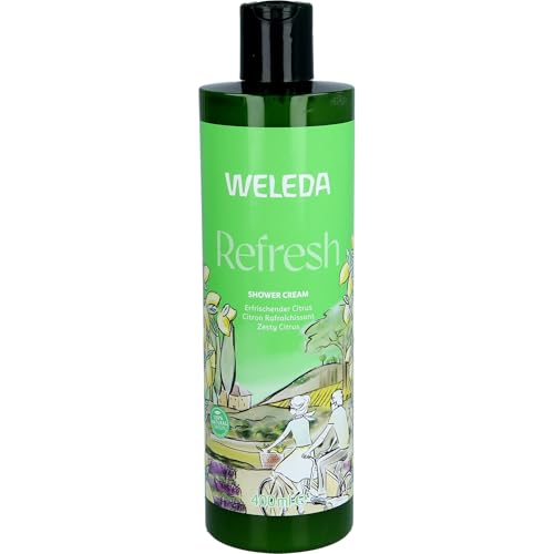 WELEDA GEL DE DUCHA CREMOSO CITRUS – gel douche doux qui nettoie la peau en douceur, s’utilise sous la douche matin et soir, contenance 400 ml et facilite la prise en charge de votre bien-être au quot