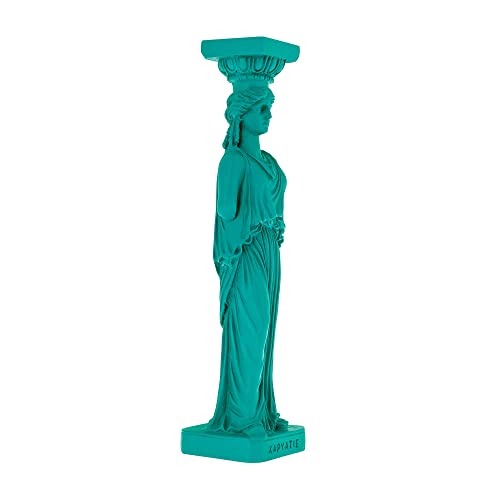 Elite crafters Statua moderna di Karyatis o Caryatide, altezza 26 cm, verde
