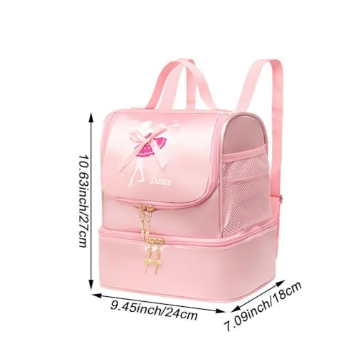 Bolsa de baile infantil estilo princesa para llevar a las clases de ballet de niñas 5