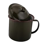 POPETPOP Emaille-becher Emaille-tasse Für Zu Hause Teetasse Neuartige Kaffeetassen Tragbarer Becher Im Freien Vintage Tea Tasse Kaffeetasse Im Freien Mini-becher Olive Green