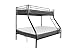 EASYMOBEL Litera Matrimonio AS121 - Estructura Metálica, 2 Colchones, 135x190 y 90x190 cm (Negro)