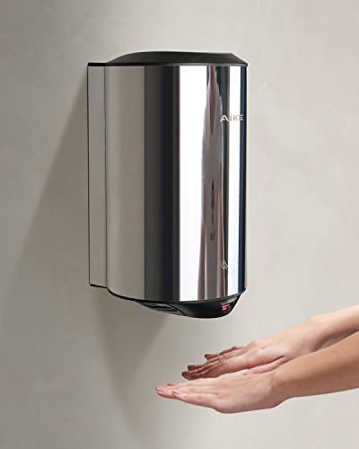 AIKE Air Focus Compact Hand Dryer UL Listed 120V 1350W Polished Stainless Steel Finish
