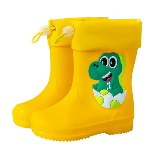 Image of HAGOT Kids Rain Boot, Girls Boys Rain Boots with Adjustable Drawstring, Waterproof Non-Slip Rain Boot for Kids, Unisex Children Cartoon Wellies, 7 UK child/EU 24-25