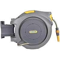 HOZELOCK - Auto Reel 30m wall-mounted hose reel : Easy to Install, Lock, Auto-rewind, Ready-to-use Reel With Nozzle, Fittings, Hozelock Hose and Accessories Included - 5 Year Guarantee*