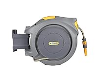 Hozelock 2401 0000 Auto Reel with 20 m Hose, Yellow/Grey