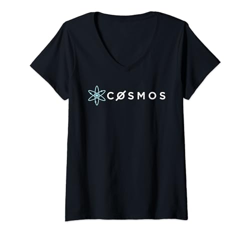 Logo Crypto Cosmos ATOM Maglietta con Collo a V