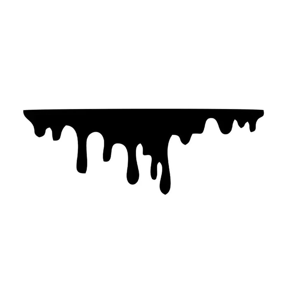 Blood Drips Stickers Auto Theme Styling Decorative Glass Car Headlight Waterproof Bumper(Black,20CM X 7.1CM)