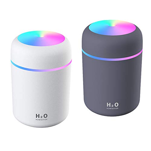 Umidificador De Ar e Aroma, Difusor De Óleo 2pcs 300mL USB