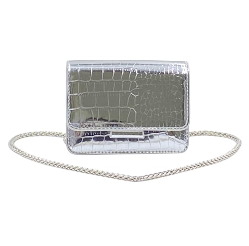 Silver Crossbody Purse Clutch Strap Y2K Mini clutch purses for women dressy