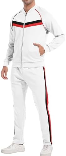 W JIANWANG Conjunto de agasalho masculino casual de manga comprid...